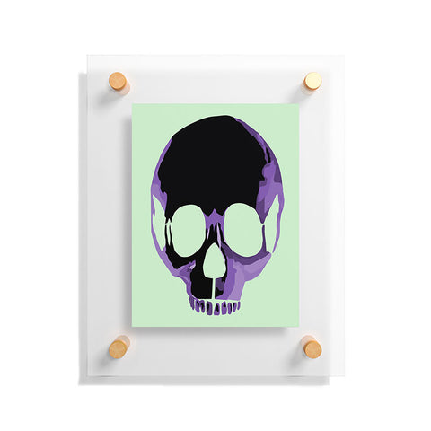 Amy Smith Purple Skull 1 Floating Acrylic Print