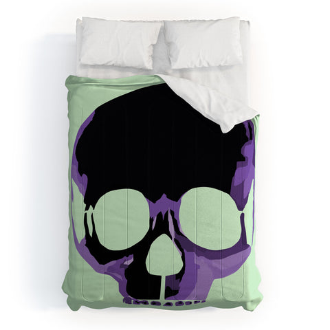 Amy Smith Purple Skull 1 Comforter