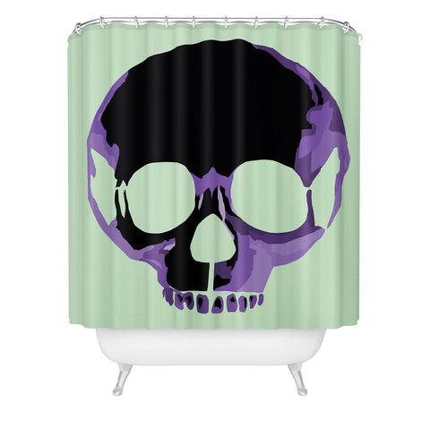 Amy Smith Purple Skull 1 Shower Curtain