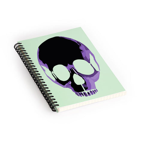 Amy Smith Purple Skull 1 Spiral Notebook