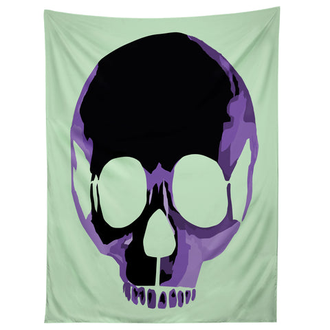 Amy Smith Purple Skull 1 Tapestry