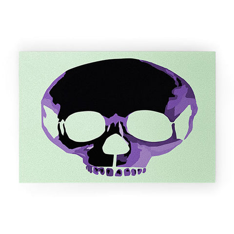 Amy Smith Purple Skull 1 Welcome Mat