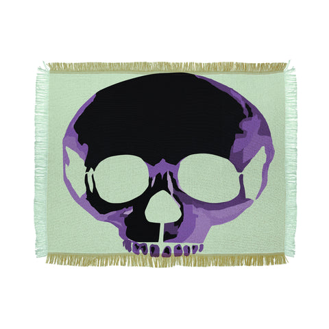 Amy Smith Purple Skull 1 Throw Blanket