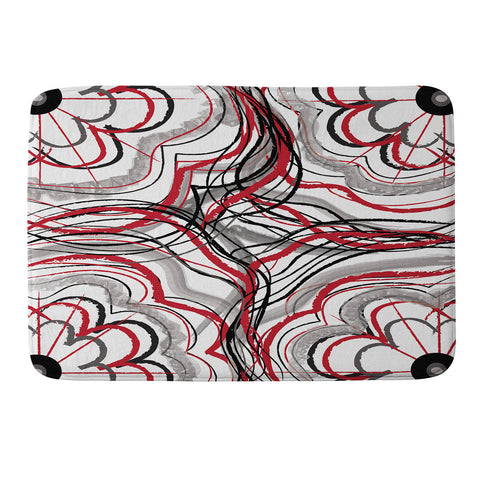 Amy Smith Red 1 Memory Foam Bath Mat