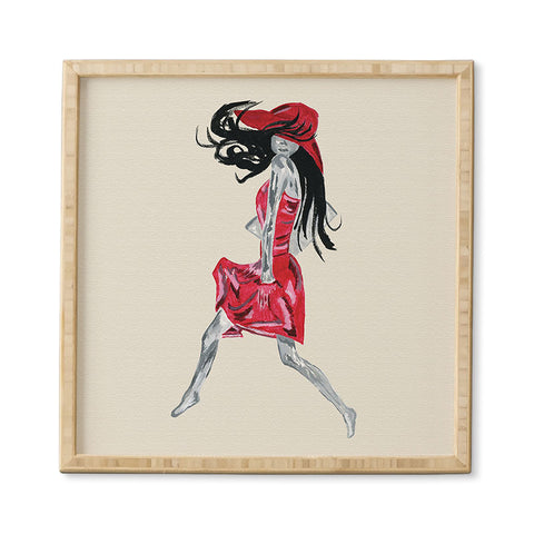 Amy Smith Red Dress Framed Wall Art