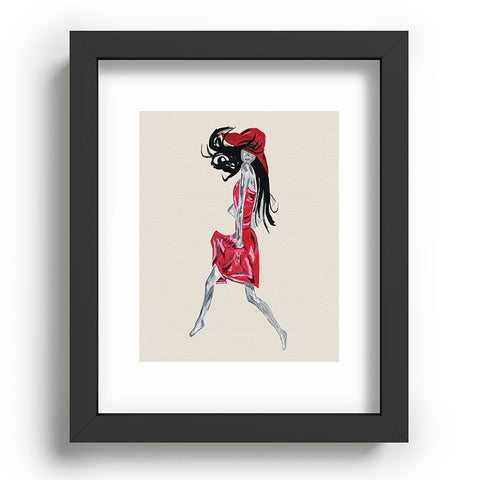 Amy Smith Red Dress Recessed Framing Rectangle