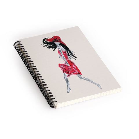 Amy Smith Red Dress Spiral Notebook