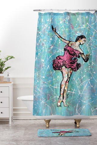 Amy Smith Solo Ballerina Shower Curtain And Mat