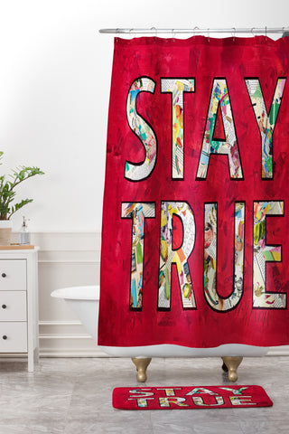 Amy Smith Stay True Shower Curtain And Mat