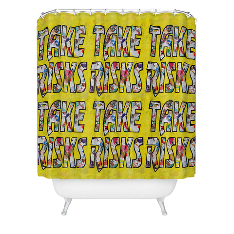 Amy Smith Take Risks and Repeat Shower Curtain