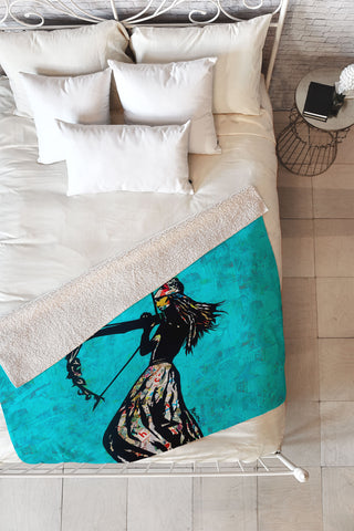 Amy Smith The Archer Fleece Throw Blanket