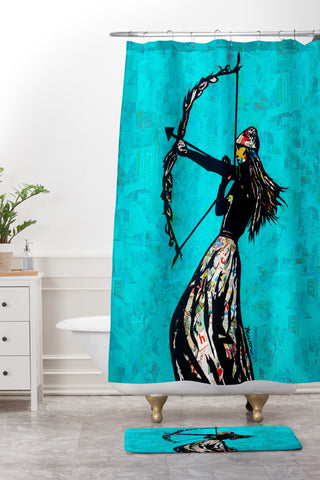Amy Smith The Archer Shower Curtain And Mat