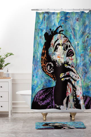 Amy Smith The Thinker Shower Curtain And Mat