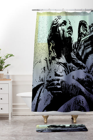 Amy Smith Vienna Statue Shower Curtain And Mat