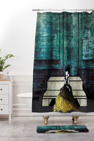 Amy Smith Waiting Shower Curtain And Mat