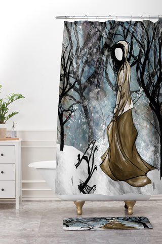 Amy Smith Winter 1 Shower Curtain And Mat