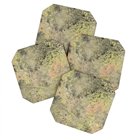 Amy Smith Yellow Light Floral Coaster Set