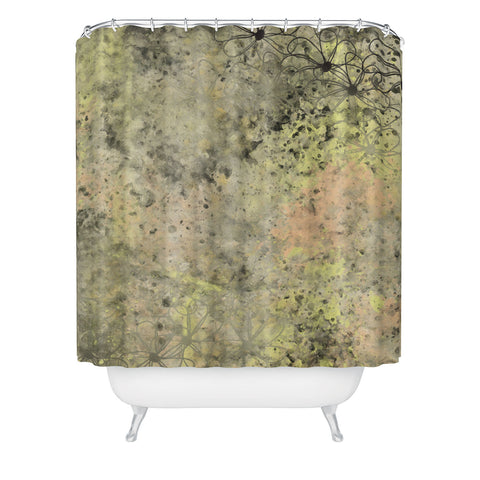 Amy Smith Yellow Light Floral Shower Curtain