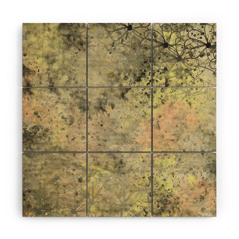 Amy Smith Yellow Light Floral Wood Wall Mural