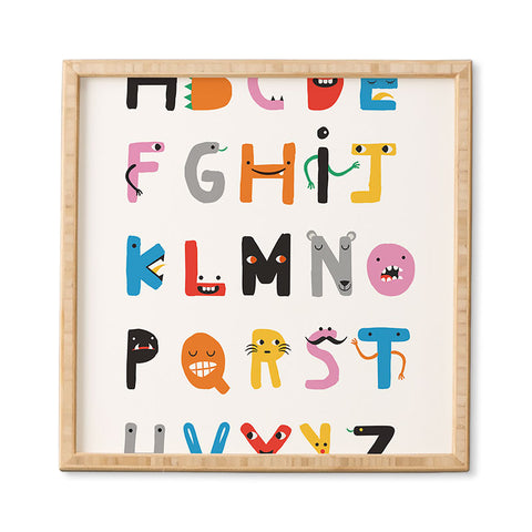 Ana Carvalho ABC The Monster Alphabet Framed Wall Art