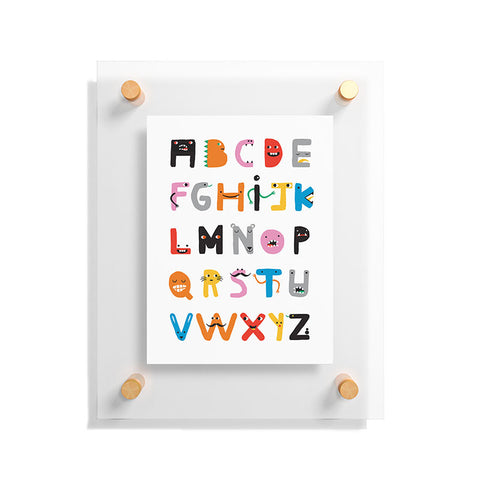 Ana Carvalho ABC The Monster Alphabet Floating Acrylic Print