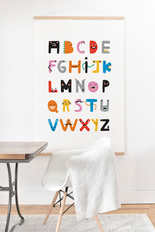 Ana Carvalho ABC The Monster Alphabet Art Print And Hanger