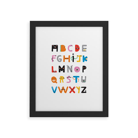Ana Carvalho ABC The Monster Alphabet Framed Art Print