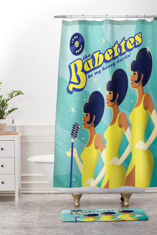 Anderson Design Group 1960s Babettes Shower Curtain And Mat