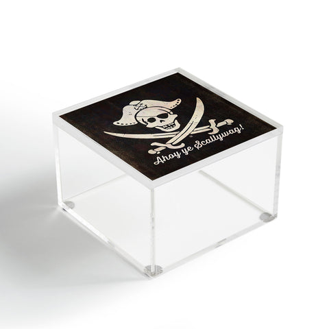 Anderson Design Group Ahoy Ye Scallywag Pirate Flag Acrylic Box
