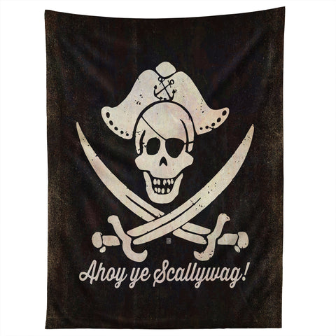 Anderson Design Group Ahoy Ye Scallywag Pirate Flag Tapestry