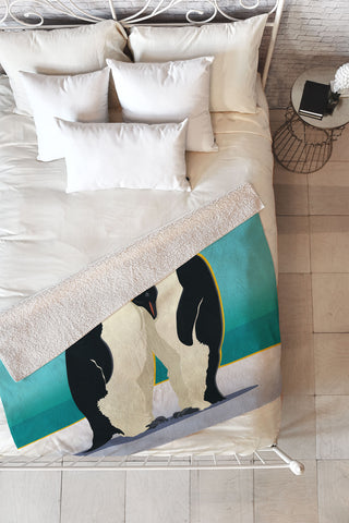 Anderson Design Group Arctic Penguins Fleece Throw Blanket