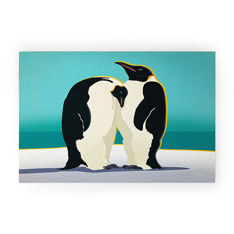 Anderson Design Group Arctic Penguins Welcome Mat