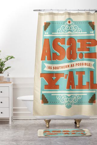 Anderson Design Group ASAP Shower Curtain And Mat
