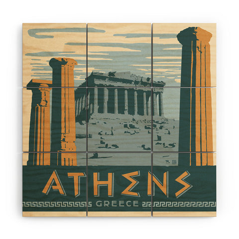 Anderson Design Group Athens Wood Wall Mural