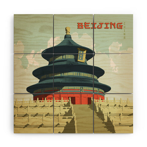 Anderson Design Group Beijing Wood Wall Mural