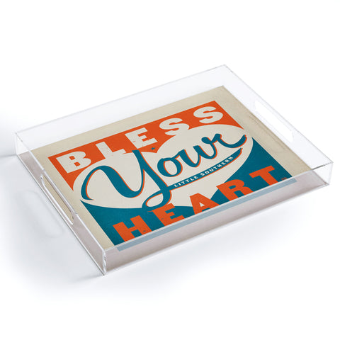Anderson Design Group Bless Your Heart Acrylic Tray