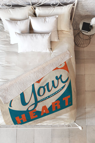 Anderson Design Group Bless Your Heart Fleece Throw Blanket