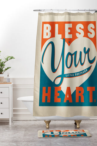 Anderson Design Group Bless Your Heart Shower Curtain And Mat