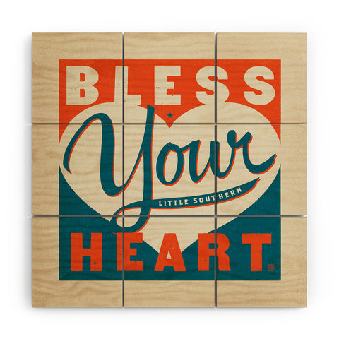 Anderson Design Group Bless Your Heart Wood Wall Mural