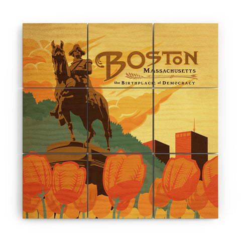 Anderson Design Group Boston Wood Wall Mural