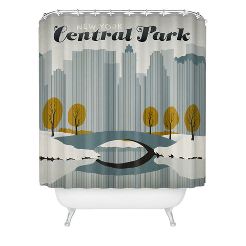 Anderson Design Group Central Park Snow Shower Curtain