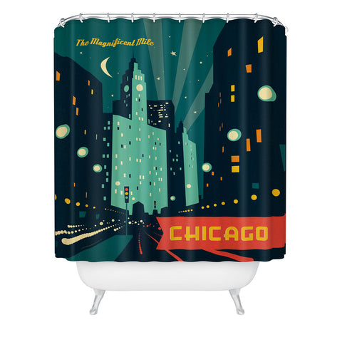 Anderson Design Group Chicago Mag Mile Shower Curtain