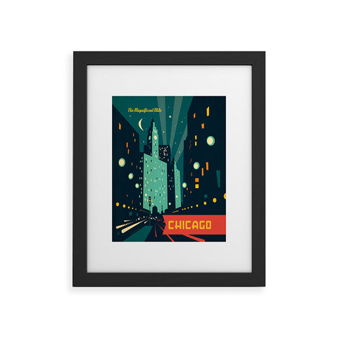 Anderson Design Group Chicago Mag Mile Framed Art Print
