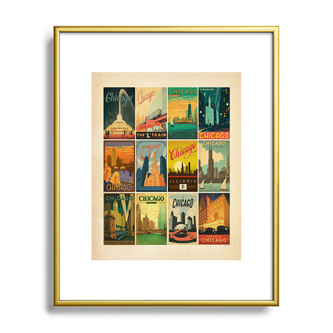 Anderson Design Group Chicago Multi Image Print Metal Framed Art Print
