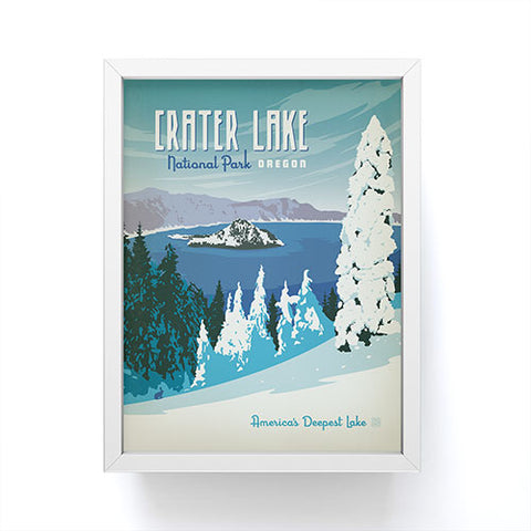 Anderson Design Group Crater Lake National Park Framed Mini Art Print