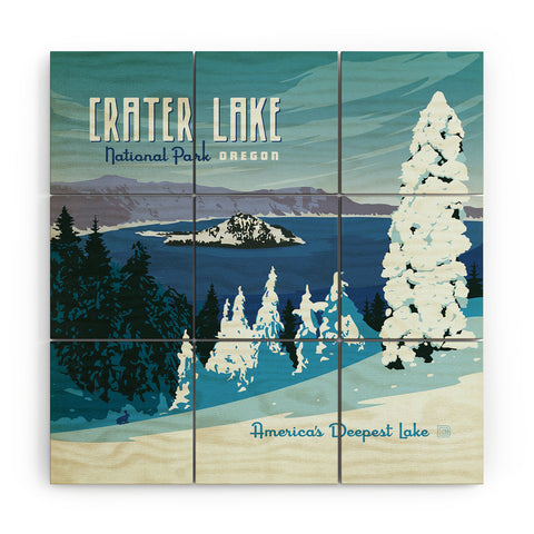 Anderson Design Group Crater Lake National Park Wood Wall Mural