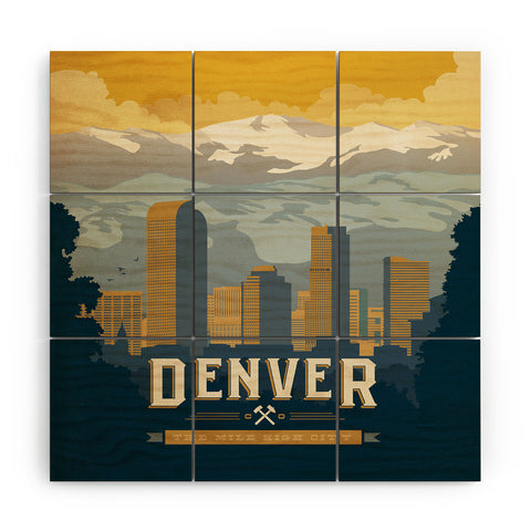 Anderson Design Group Denver 1 Wood Wall Mural