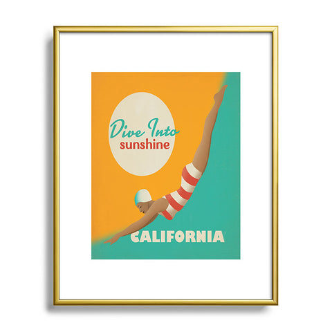 Anderson Design Group Dive California Metal Framed Art Print