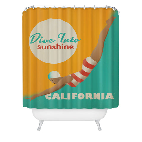 Anderson Design Group Dive California Shower Curtain