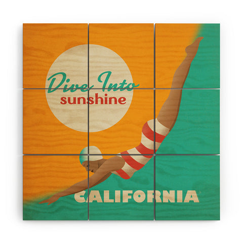 Anderson Design Group Dive California Wood Wall Mural